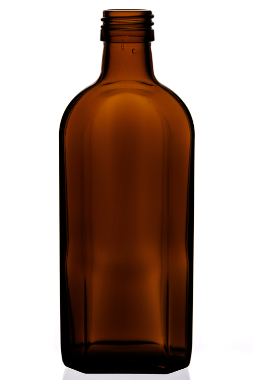 Meplatsflasche 0,25 l - hnědá